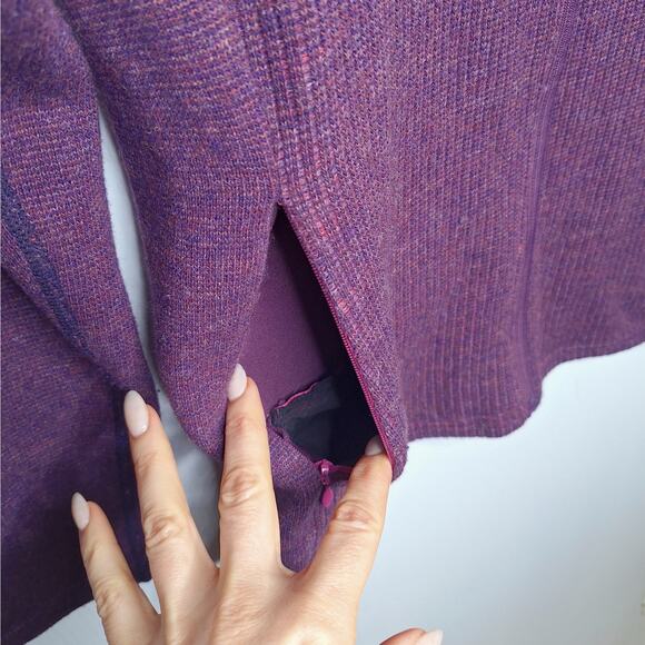 Title Nine Sweater Jacket Swacket Wool Blend Fleece Lined M Full Zip High Neck - Picture 6 of 12